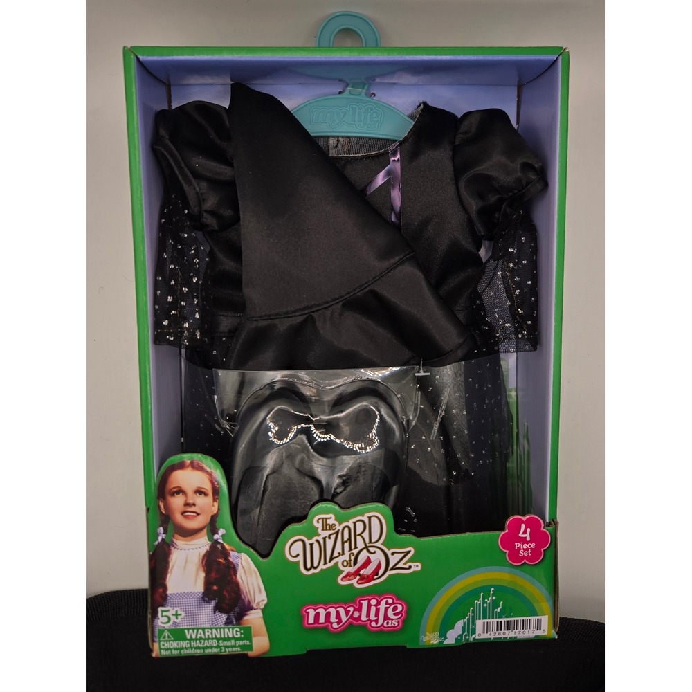 My Life As Wizard of Oz Wicked Witch Doll Outfit 4pc Set for 18in Dolls 17017